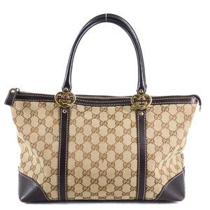 GUCCI Lovely Interlocking G Small Guccissima Tote